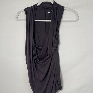 JoyLab Charcoal Draped Top